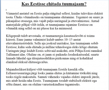 kirjutan kirjandeid, esseesid ja tekstianal&uuml;&uuml;se